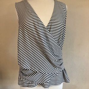 Ann Taylor Striped Sleeveless Blouse